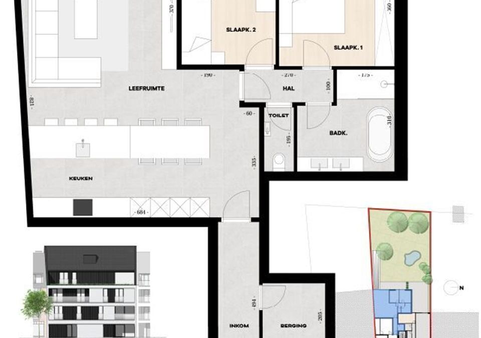 Gelijkvloers appartement te koop in GENK